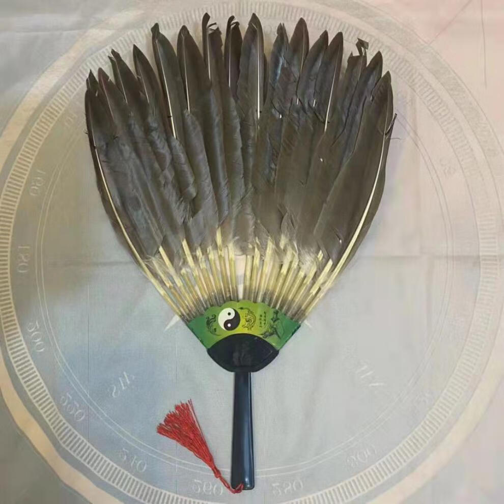 诸葛亮鹅毛扇子八卦扇羽毛扇礼品扇鹅毛扇工艺扇孔明扇复古扇子道具