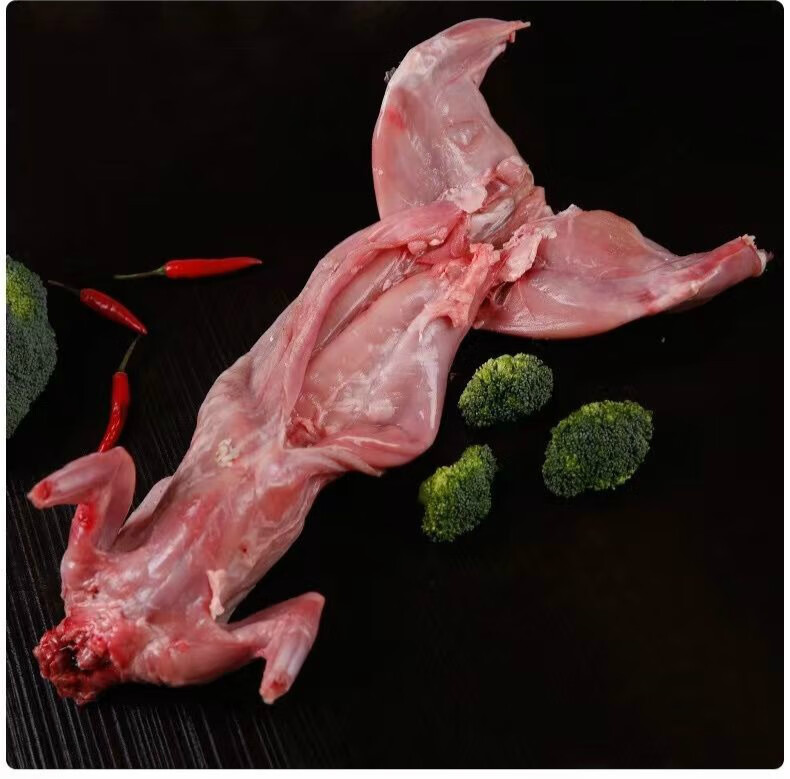 新鲜兔肉整只现杀鲜兔肉生鲜真空冰鲜白条农家散养去头2到4斤左右切块