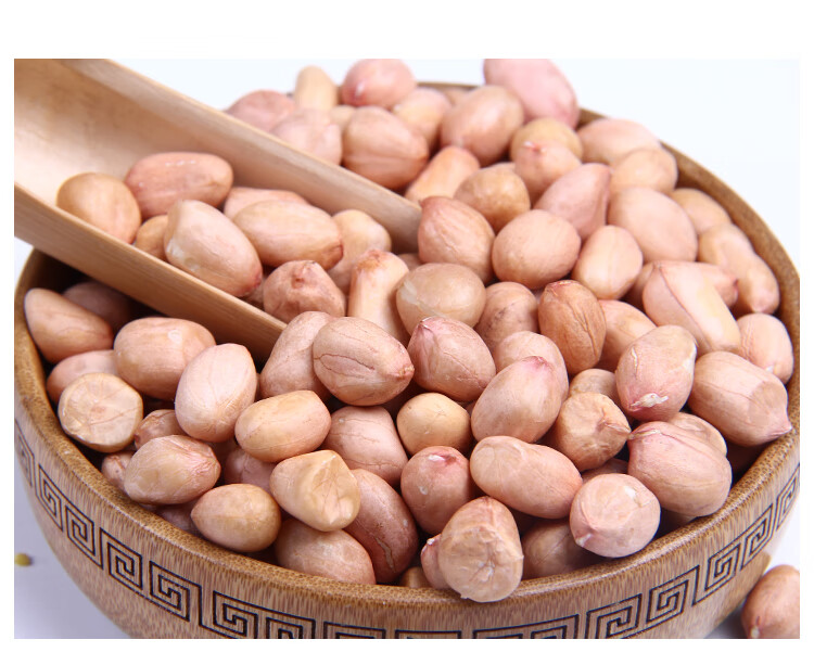 19年新鲜晒干白皮花生米生农家自种白沙粉红皮花生仁榨油2500g