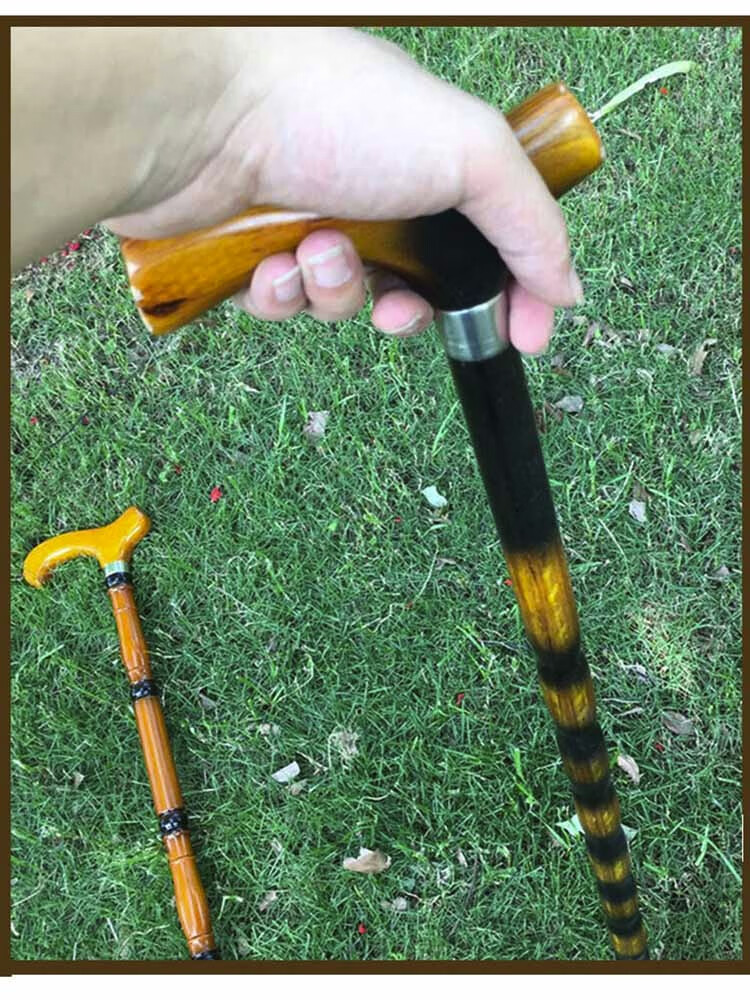 统家 拐杖实木老人木质拄手棍手杖木头拐棍老年人拐扙木制轻便防滑捌