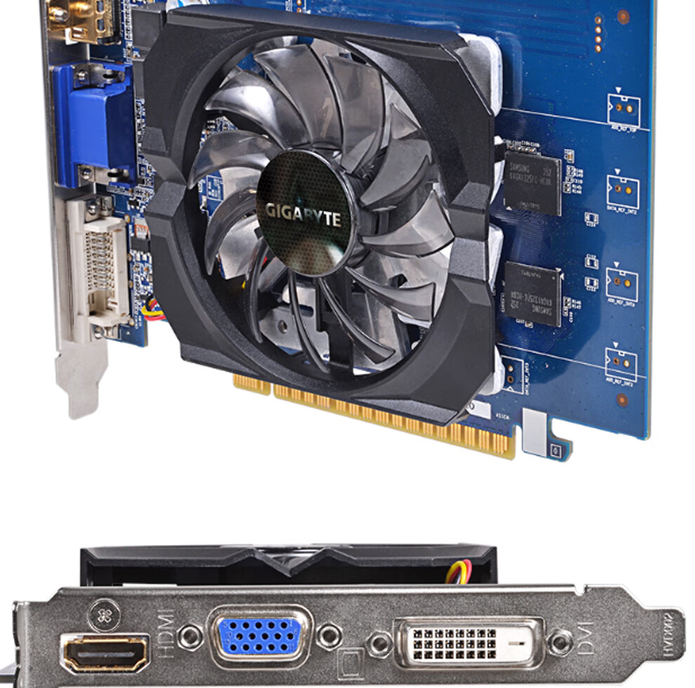 技嘉(gigabyte)gt730显卡/ n730d5-2gi (大卡大风扇)