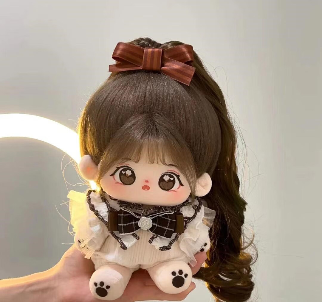 小晕棉花娃娃公仔女娃20cm厘米裸娃衣服毛绒玩偶送小女孩生日礼品 小