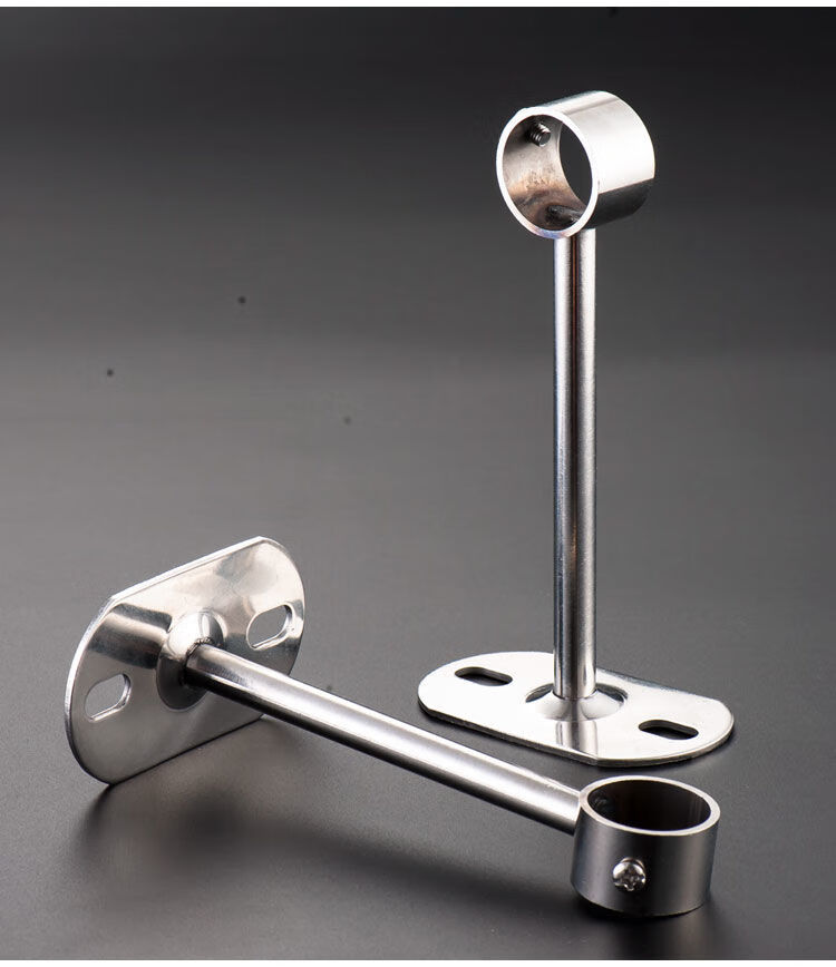 实心不锈钢固定式晾衣杆底座阳台晾衣架挂衣杆吊通墙顶吊座晒衣杆jd