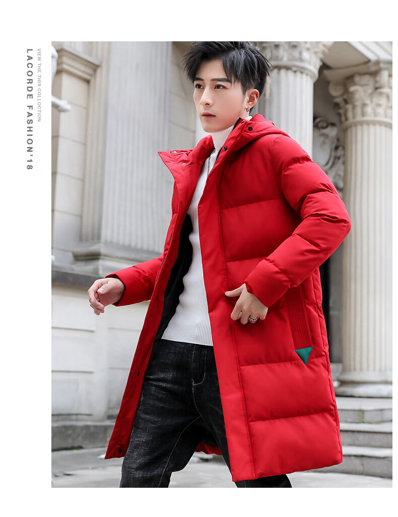 本历年男红棉袄兔年本命年大红色外套男士冬季中长款棉衣冬装加厚棉服