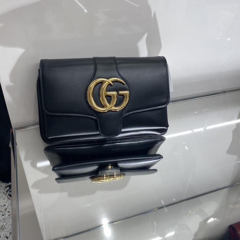 gucci古驰 斜挎包女士奢侈品明星爆款 黑色arli小号单肩包 1000 uni