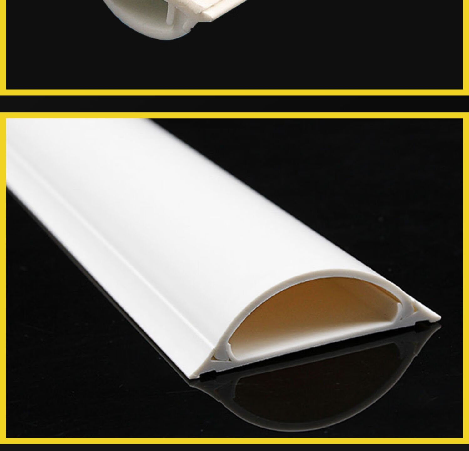 自粘地面走线槽pvc明装线槽半圆形塑料隐形压线槽弧形耐踩电线槽 3号