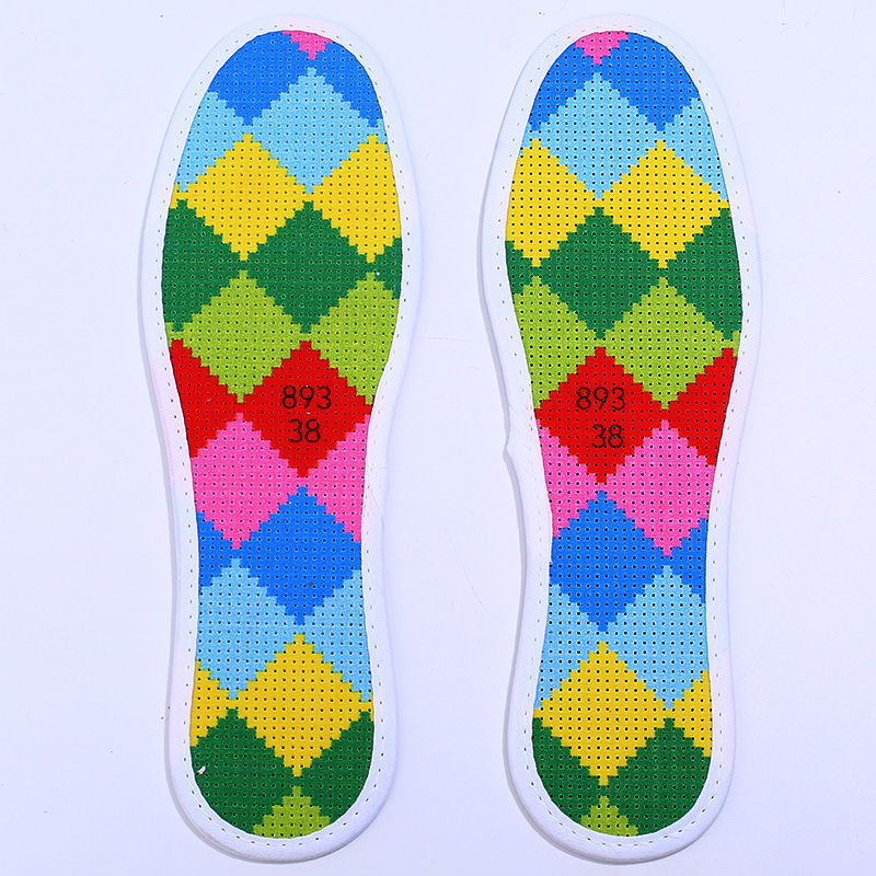 加厚十字绣鞋垫不褪色带针线批发半成品印花新款满绣给剪刀顶针 717
