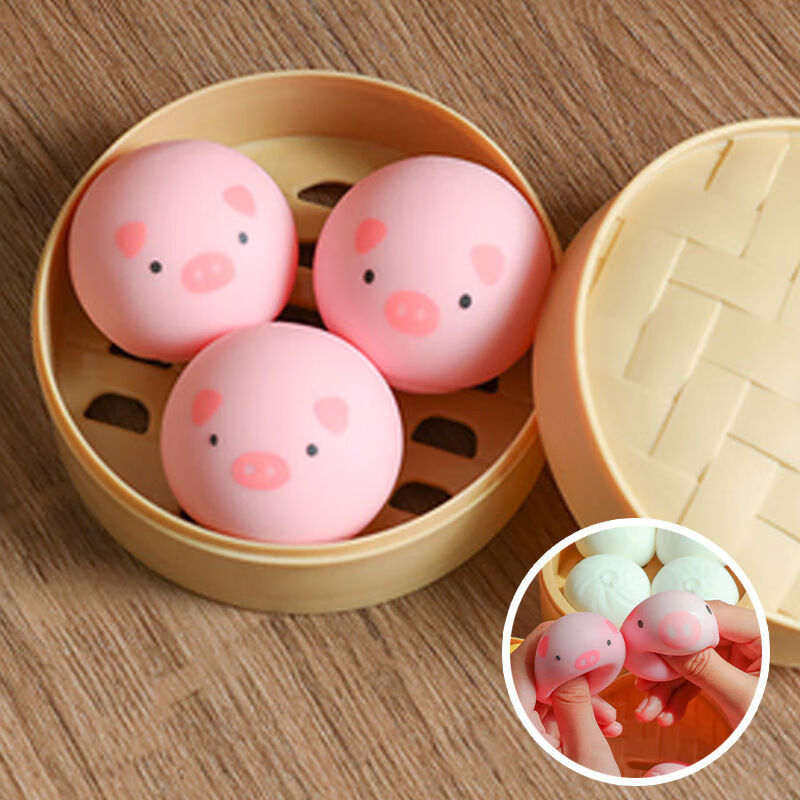 定制仿真包子玩具捏捏乐上课无聊减压整蛊解压慢回弹柔软舒适手感一笼