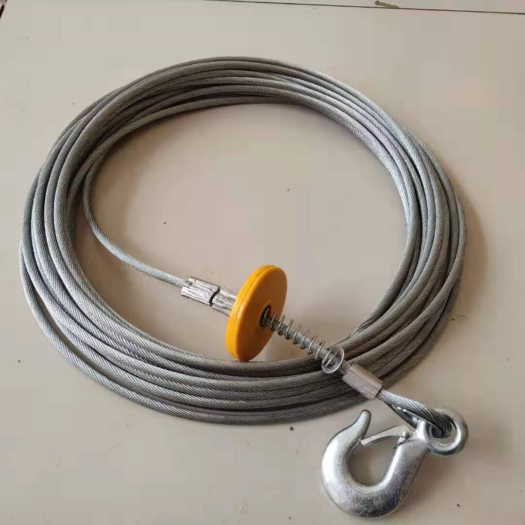 钢丝绳微型电动葫芦提升机家用小吊机卷扬机配件钢芯防旋转 加粗8mm12