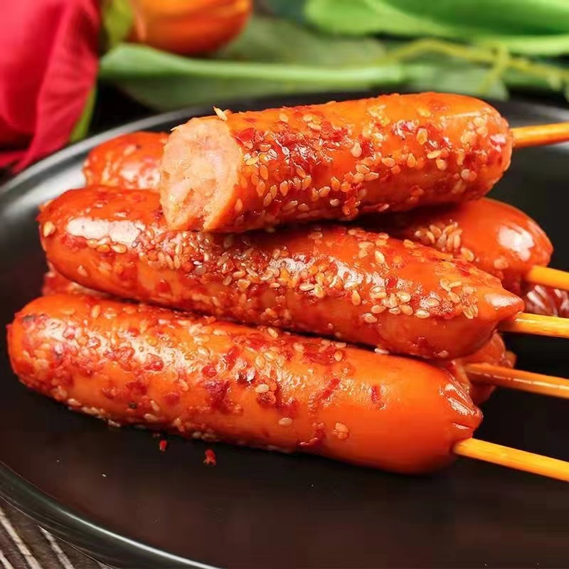 金锣 得乐食插签烤肠香辣味48g×20支 休闲旅行小吃追剧香肠整箱
