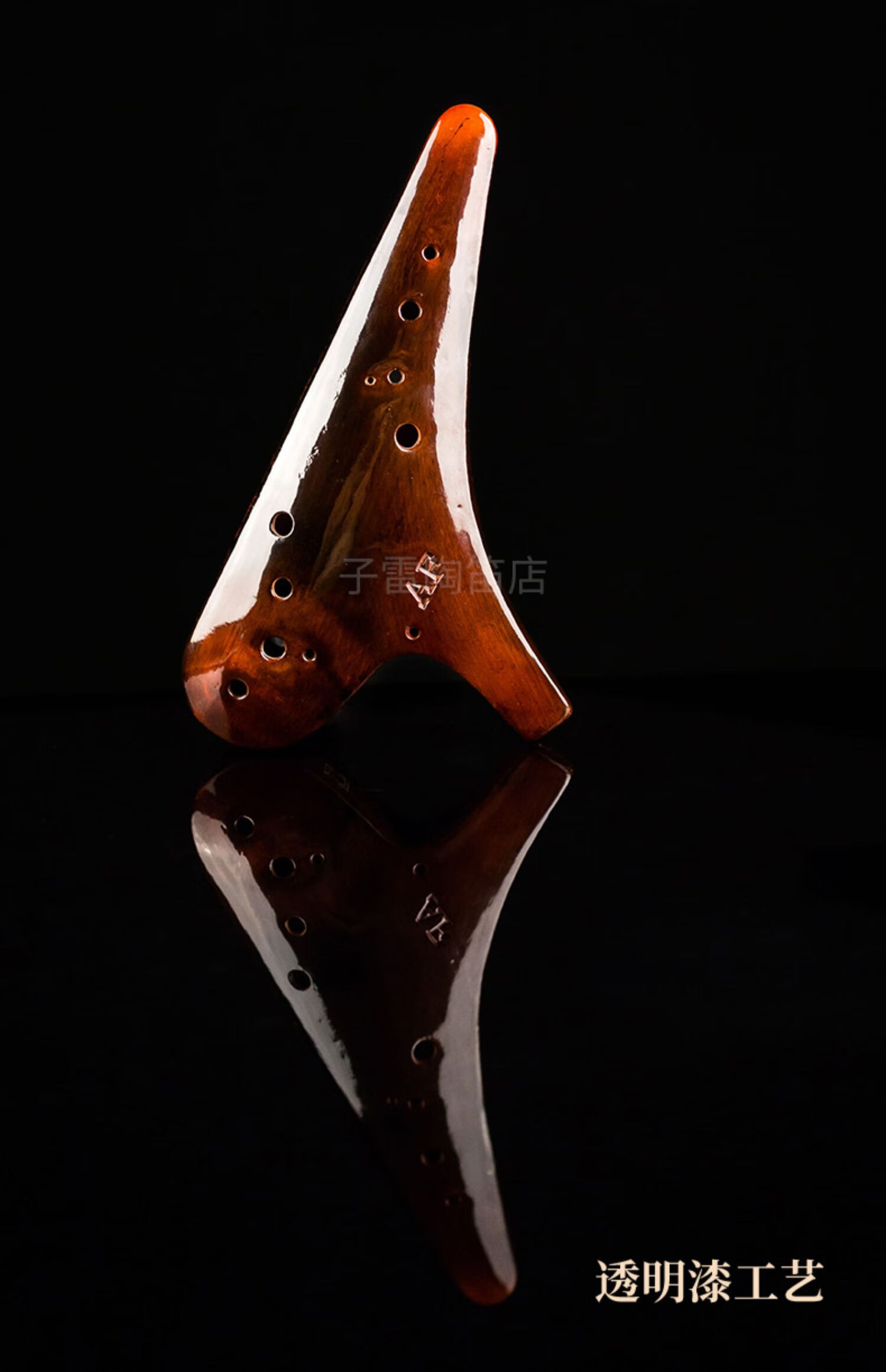 子雷陶笛子雷陶笛12孔af陶笛中音f调素烧大漆工艺千年风雅专用 素烧