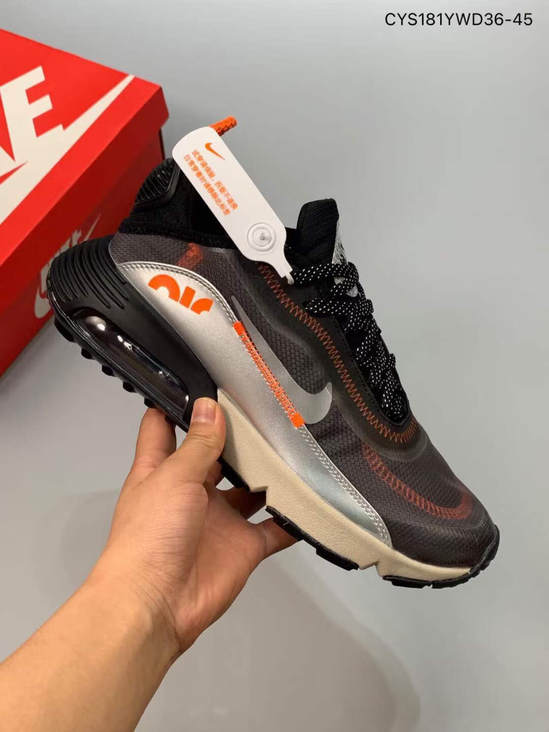 【自营官方旗舰店】airmax2090白灰黑粉白蓝色王一博同款大气垫男女