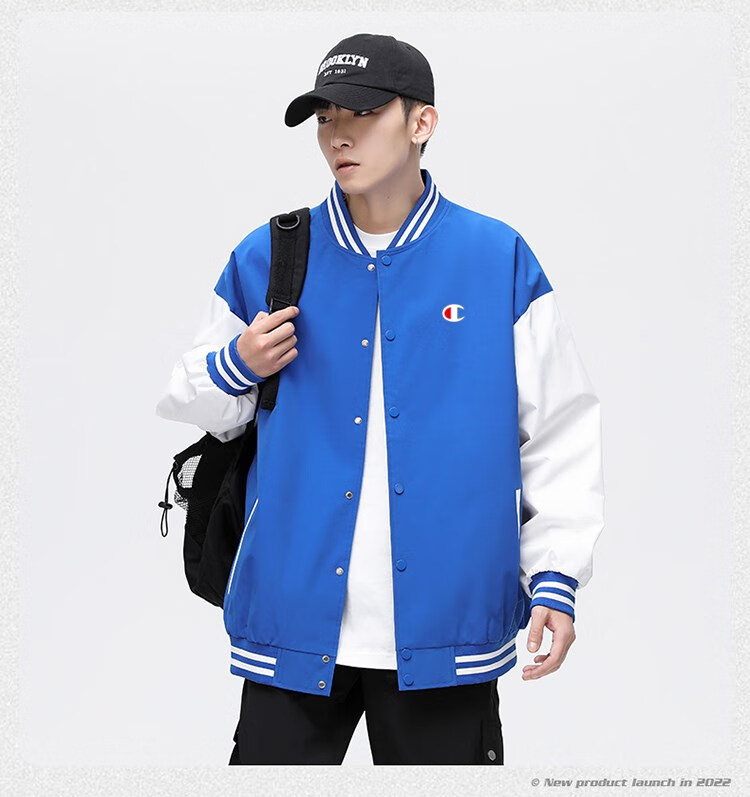(champion)冠军棒球服夹克男士感春秋季宽松复古美式上衣飞行员外套