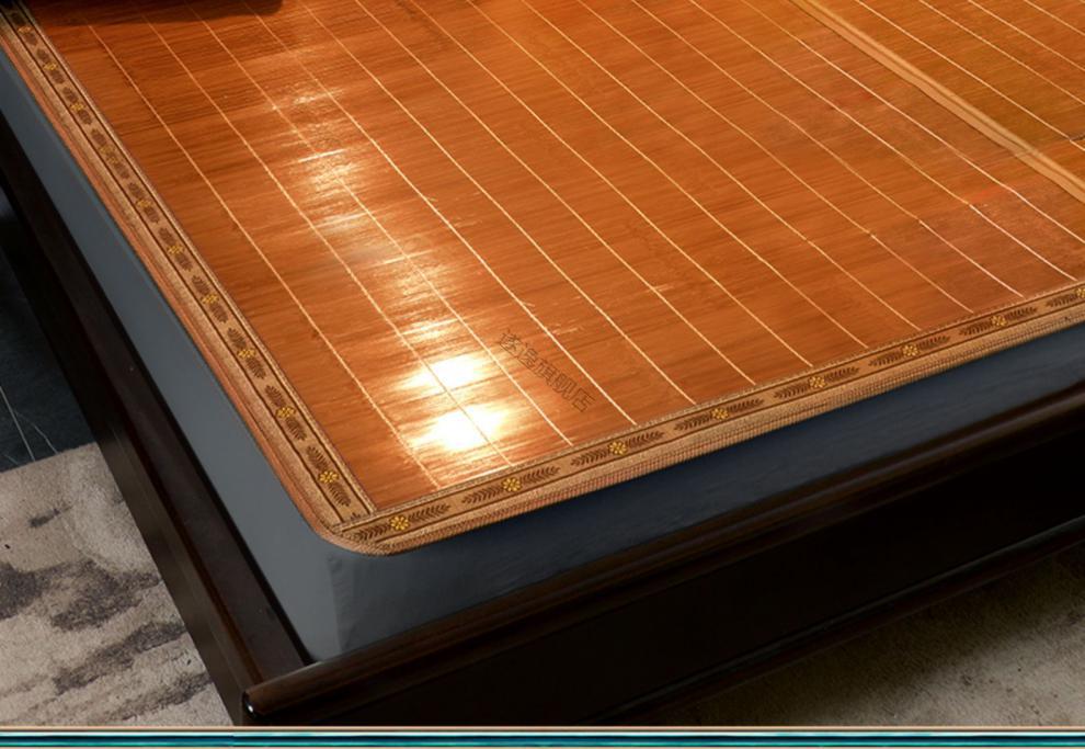 现货闪发黄古林凉席凉席18m床15草席12米双面席子折叠冰丝单人竹凉席