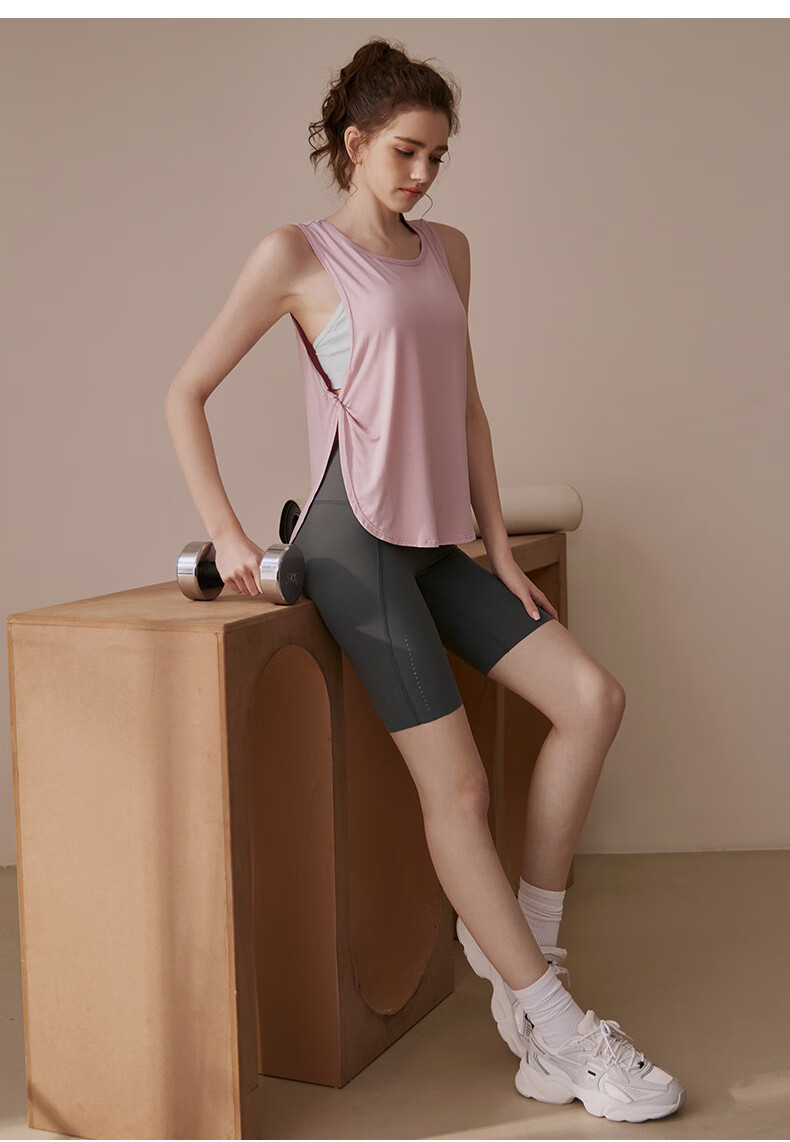 rovbever 高端瑜伽服上衣女夏季新款宽松遮肉运动t恤短袖跑步健身衣