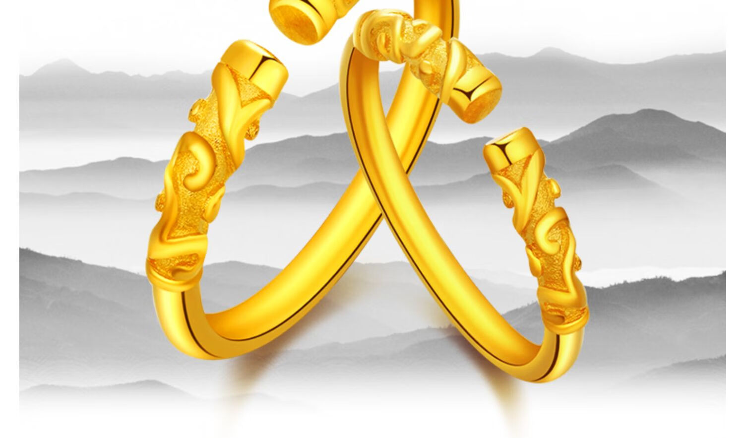 老凤凰珠宝黄金戒指金箍棒情侣对戒足金999戒指紧箍咒男女时尚表白物