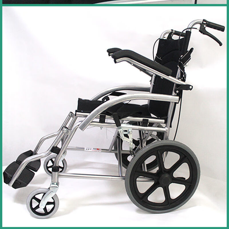 可抬扶手轮椅折叠轻便老年残疾人手推车小型超轻便携旅行代步车 16轮