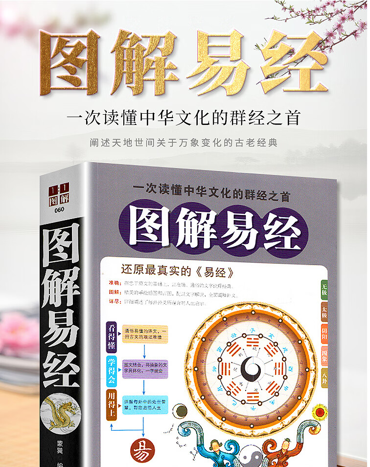 《书籍 图解易经 原版原著白话版 周易全书大 易经入门风水 中国哲学