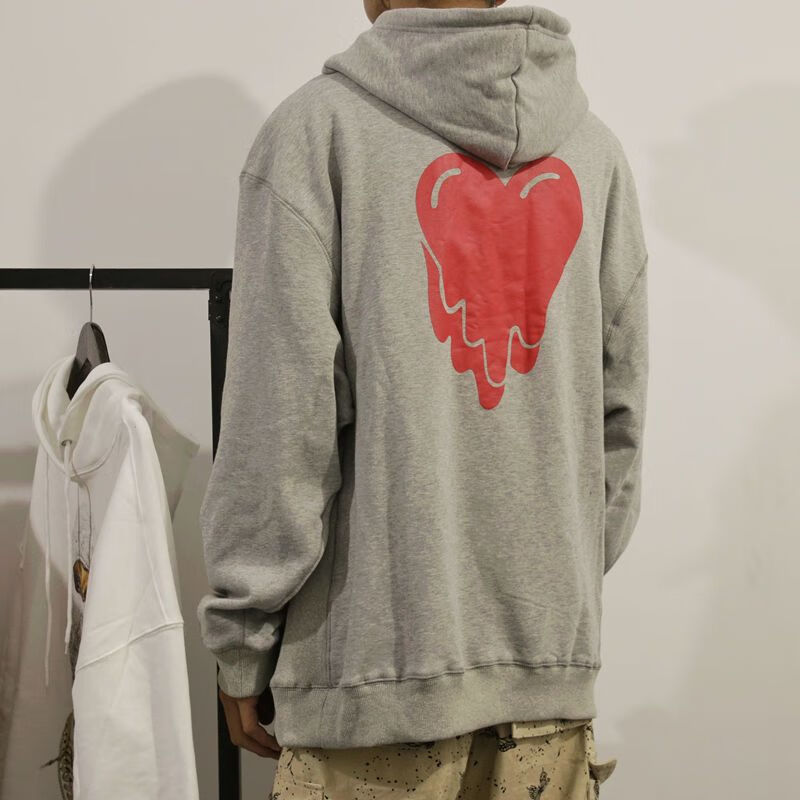 tyburn 陈冠希同款潮牌帽衫男女eu高街溶解爱心字母休闲情侣宽松连帽