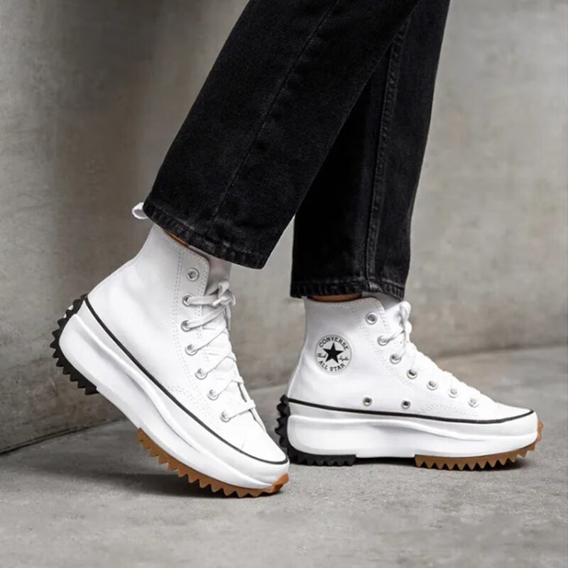 converse匡威jwanderson匡威jwa联名复古增高高帮三星标帆布鞋休闲鞋