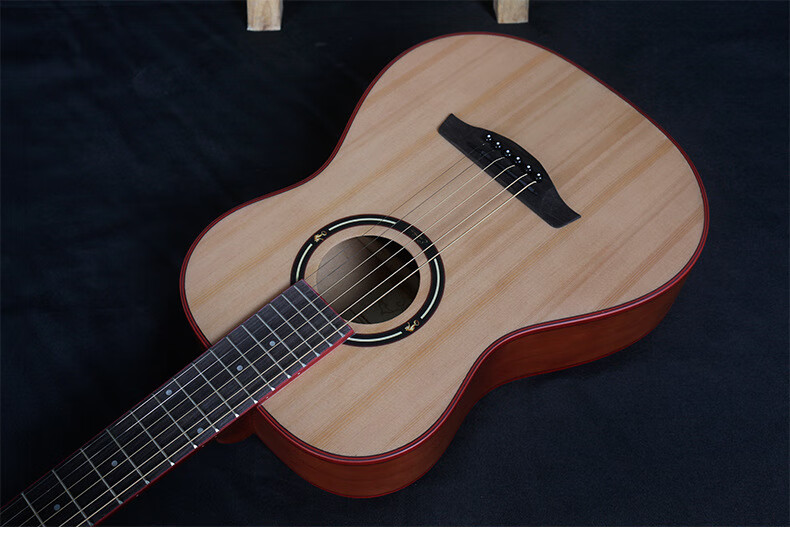 伊斯顿原木色黑色哑光云杉木合板初学演奏吉他定制款gn10bk