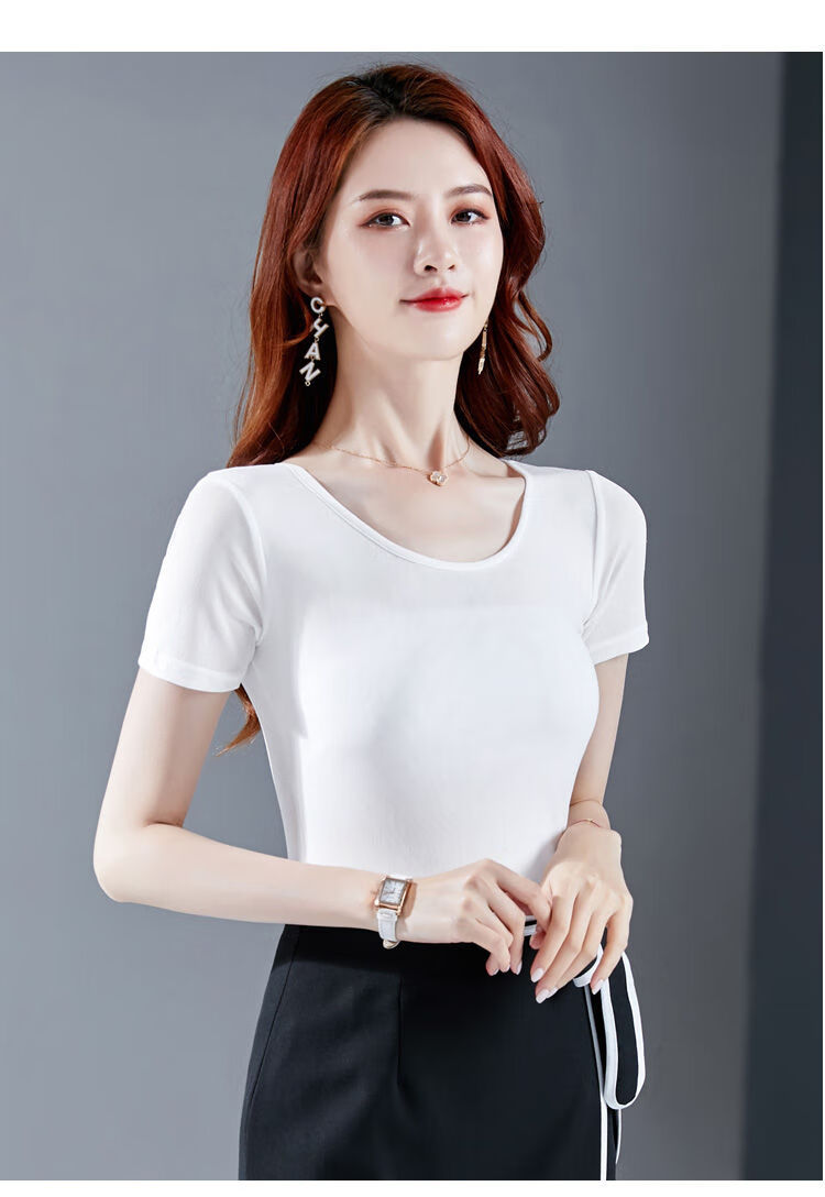 花瓣雨世家2020夏装新款韩版修身v领网纱短袖t恤女百搭显瘦打底小衫