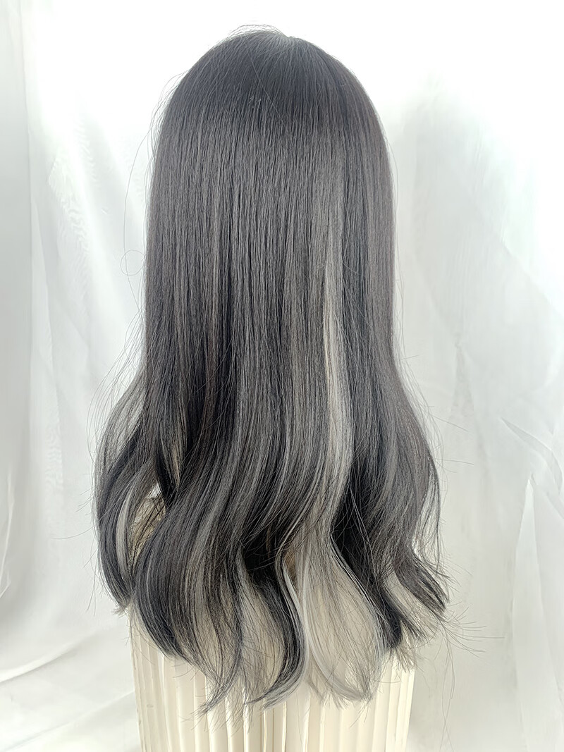 巴黎画染 假发 巴黎画染夏季发色女团显白发色渐变挑染时尚长直发整顶