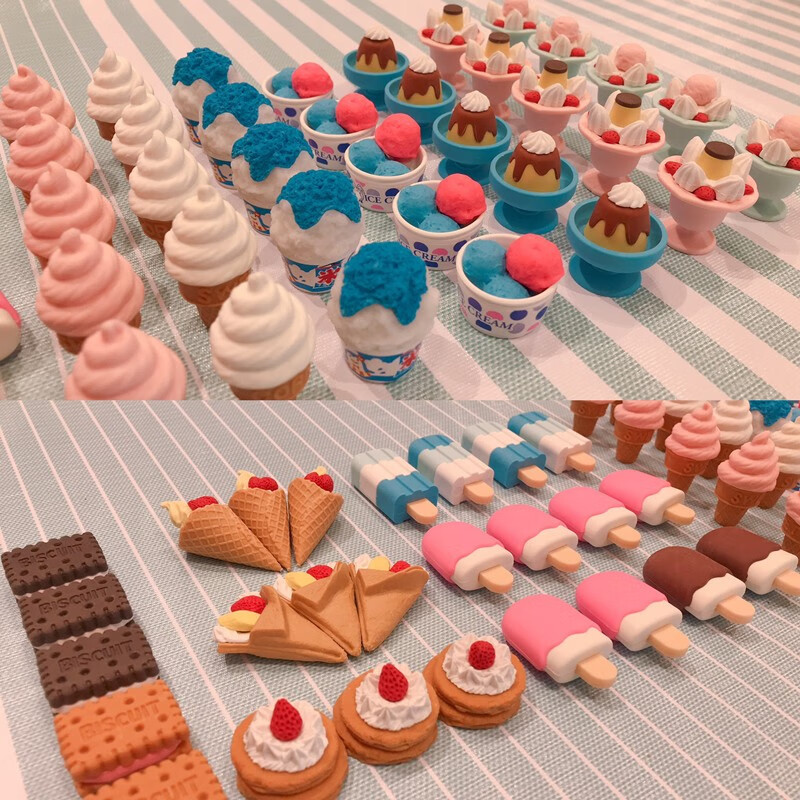 iwako岩泽日本进口橡皮擦儿童卡通可爱可3d立体拼装趣味橡皮美食套装