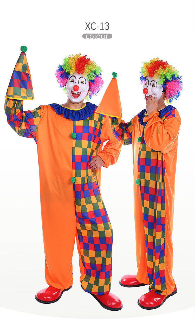 六一节儿童节表演服饰演出装扮男女款小丑服装小丑衣服套装xc32小丑