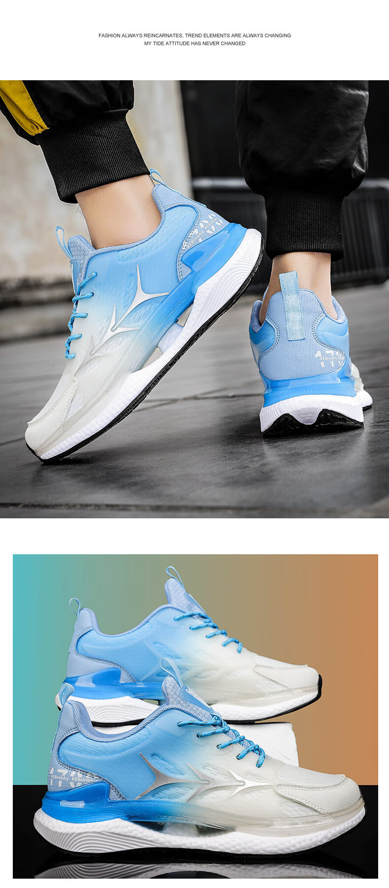 琉凤 天跑壹号夜行者情侣夜光跑鞋tu7803px001款 白黑_20011 42【图片