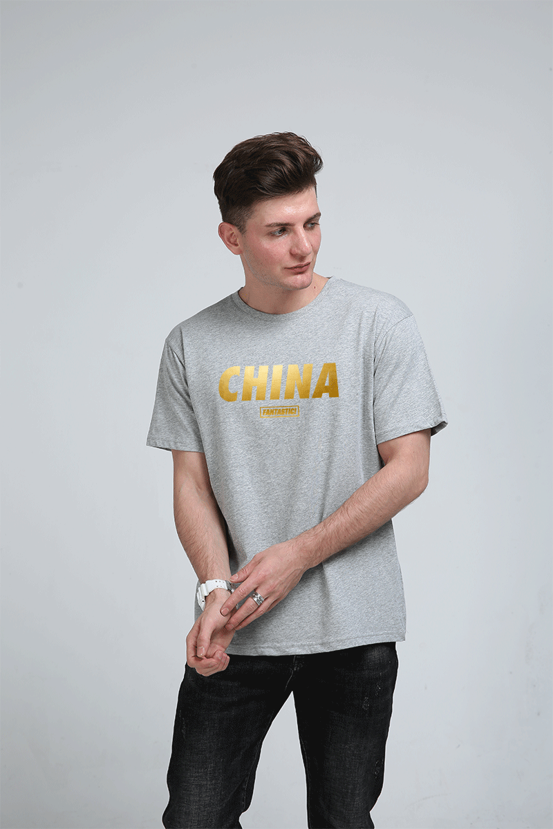 chinat恤男短袖纯棉宽松ins大码情侣学生情侣装男装上衣服黑色xl1701