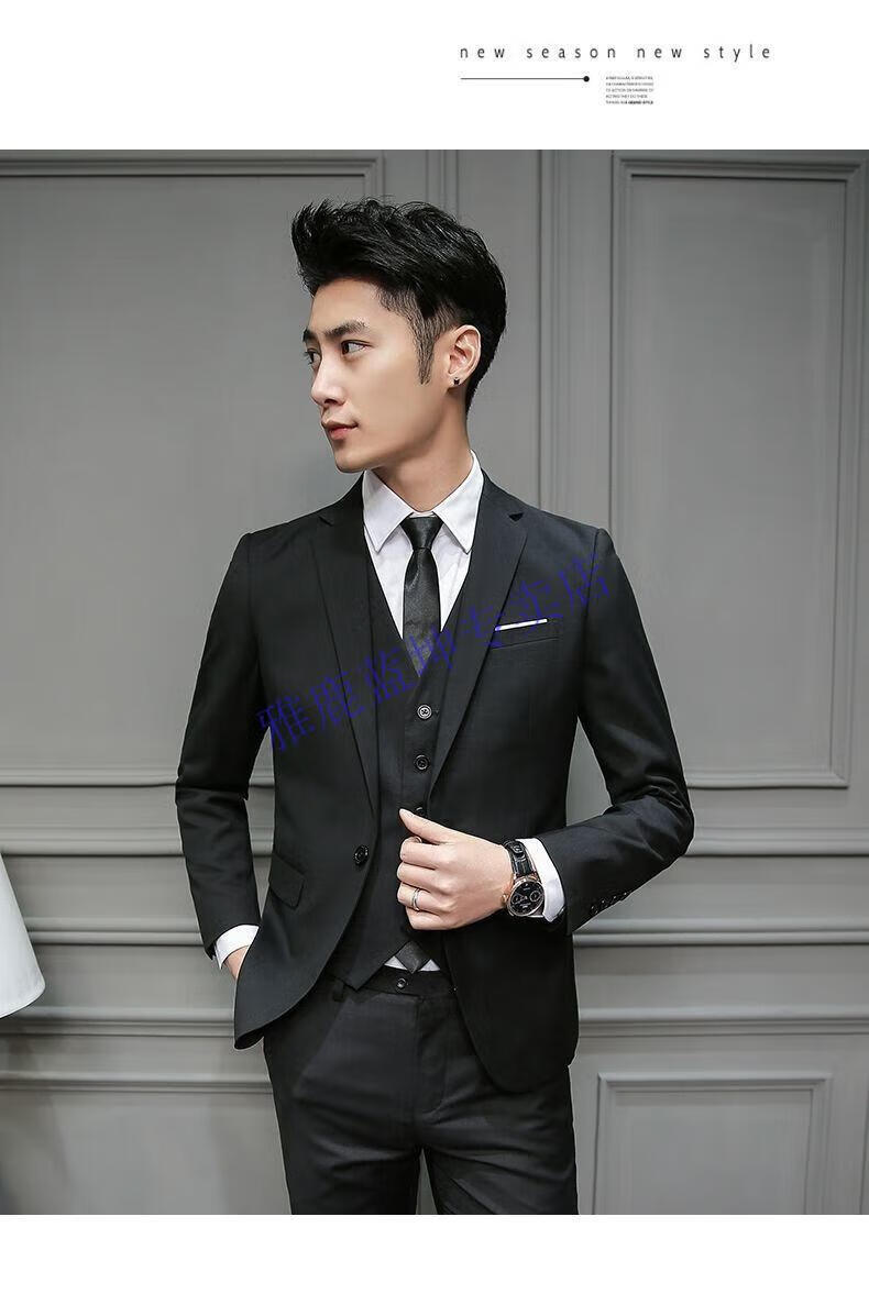 雅鹿【官方品牌男装】西装套装男韩版帅气西服修身休闲商务中青年上衣