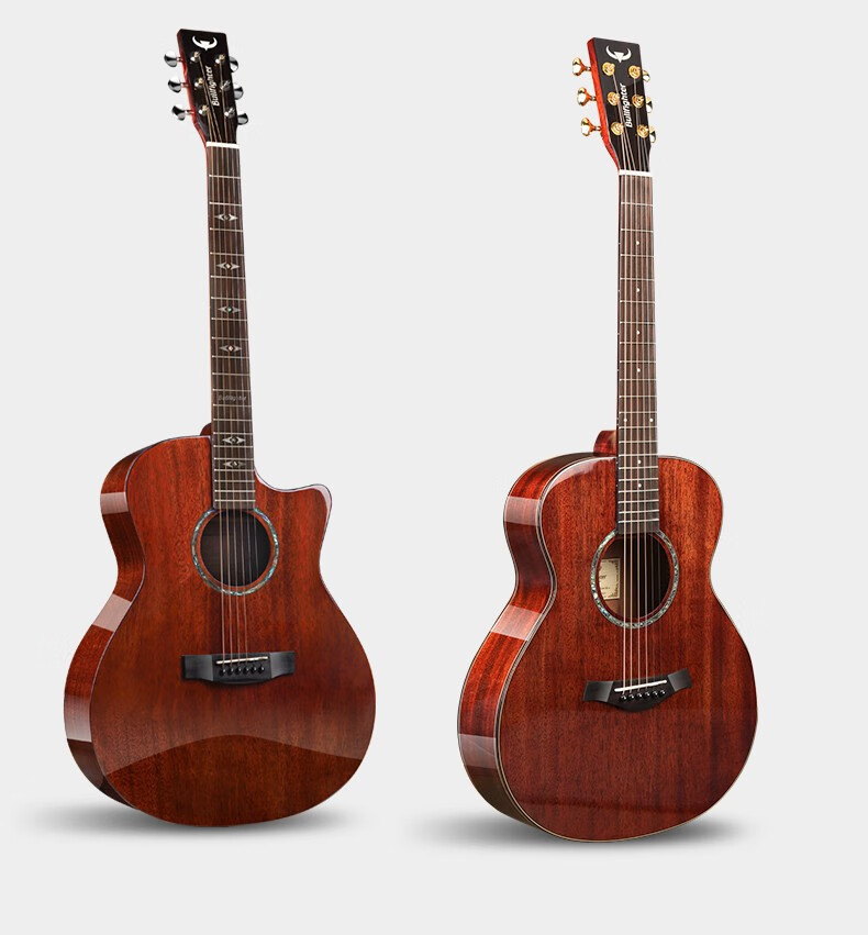 斗牛士bullfighter单板民谣吉他41寸云杉桃花芯面单初学者演奏吉他带