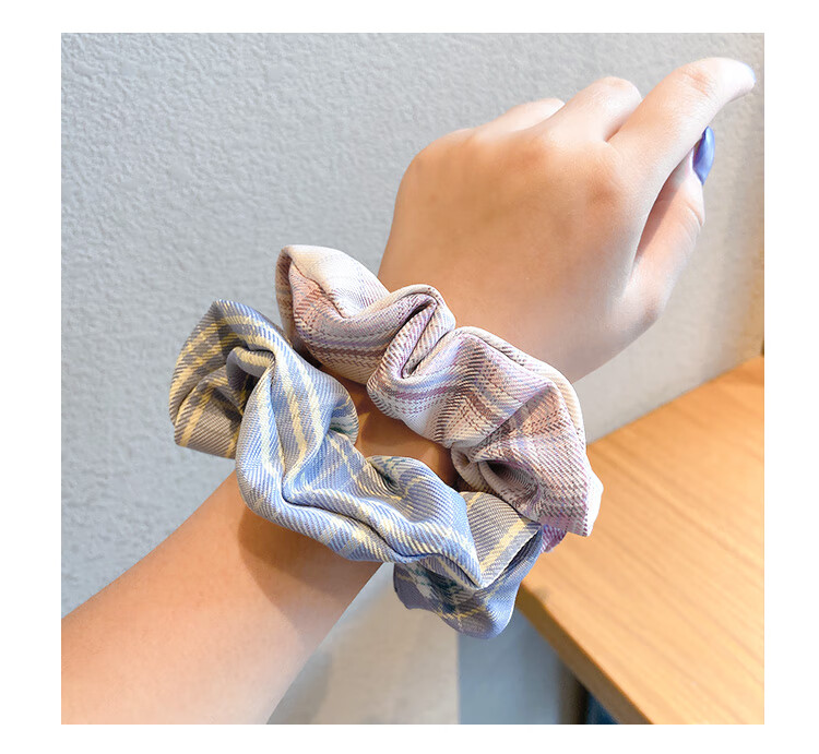 tsfulbm大肠圈发圈女jk布网红少女可爱发绳简约皮筋女扎头头绳 24#浅