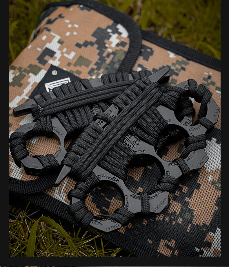 刀乐 指虎防身拳刺虎指加厚指虎四指拳套锌合金戒指防身合法自卫铁