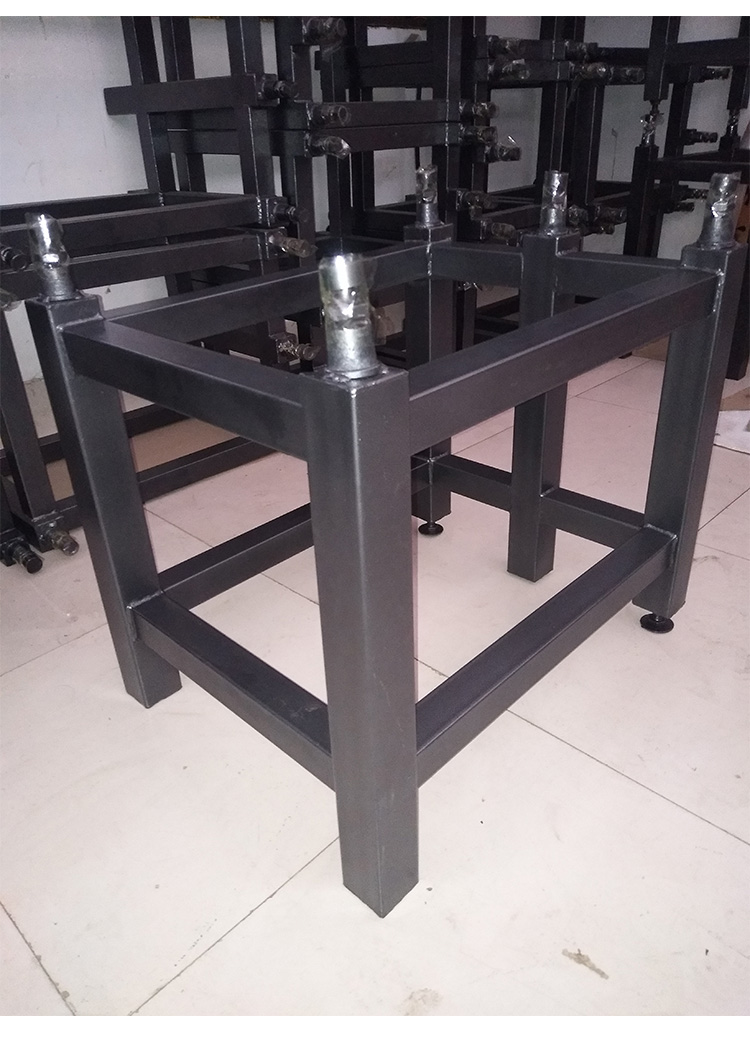 高玛大理石平台检验检测平台大理石平板支架烤漆焊铁方管铁架 可定制