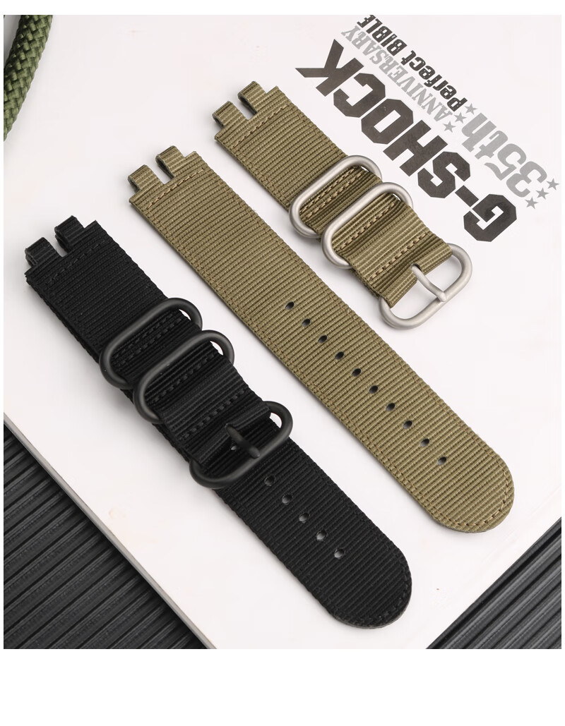 天姵手表配件代用卡西欧表带prw-0 6100 3000 3100prg-300尼龙