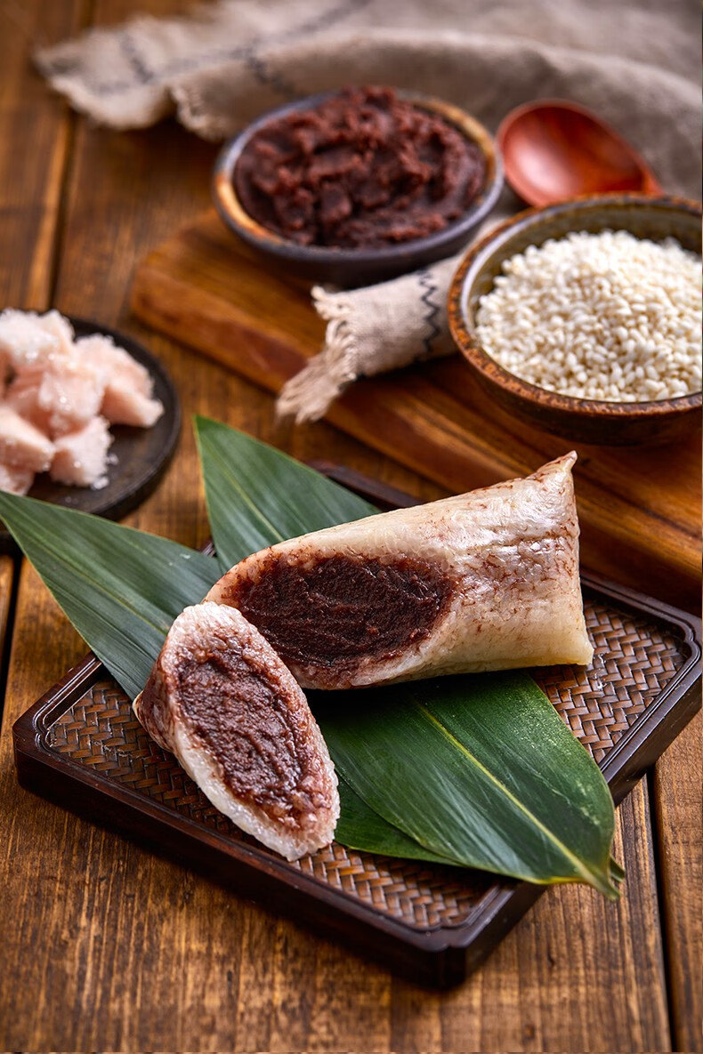 粽子经典洗沙豆沙甜粽子130克10只嘉兴产端午早餐走亲送礼经典洗沙粽