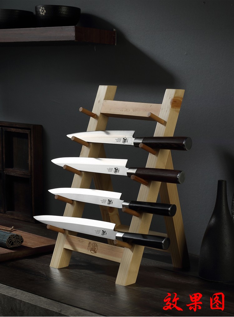 三本盛日式刺身刀架创意实木刀架日式厨房多功能刀架柳刃刀架简易装饰