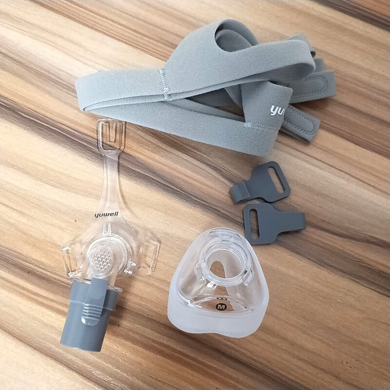 鱼跃yuwell呼吸机面罩口鼻罩原装配件硅胶头卡扣头带弯头支架ynyf