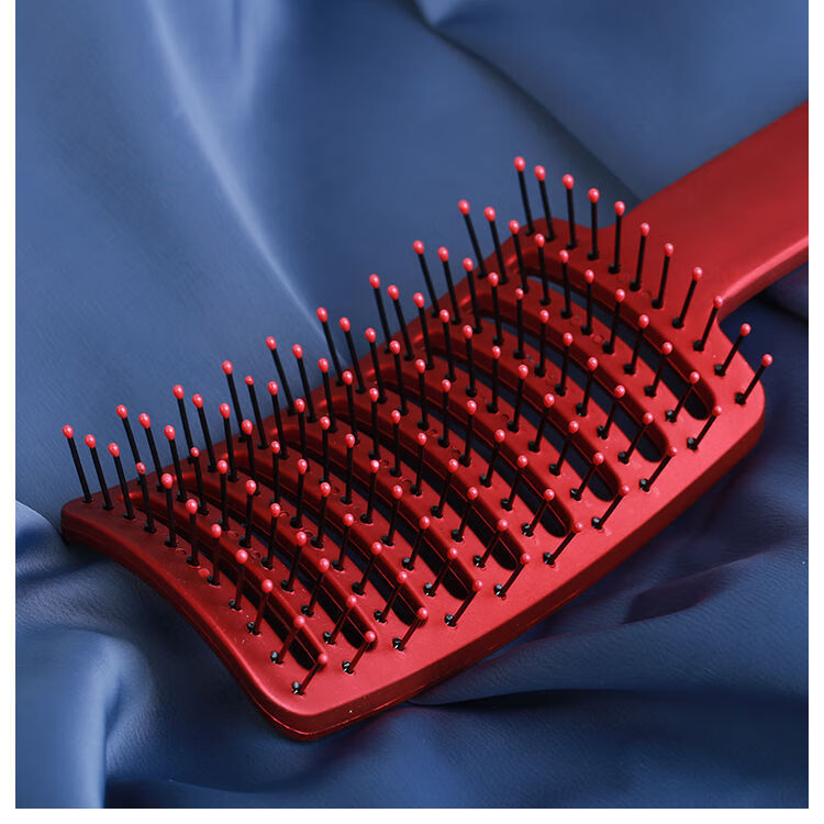 抖音同款大红排骨梳男女蓬松造型梳直发卷发红色排骨美发造型梳子