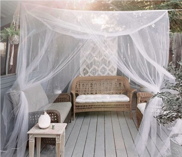 达卡尼户外纯蚊帐不带支架防蚊纱户外蚊帐网纱便携露营单人露台蚊虫