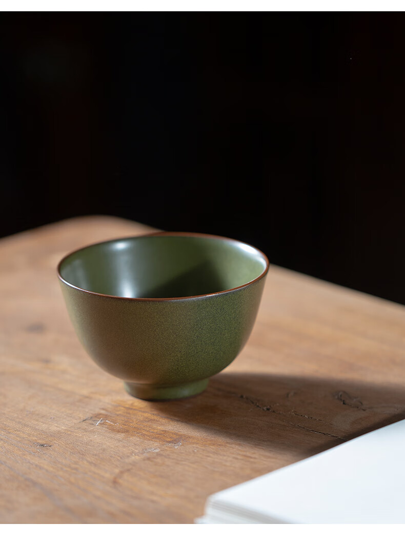 又见茶事 景德镇手工茶叶末釉茶杯个人专用大茶杯陶瓷功夫茶建盏茶杯