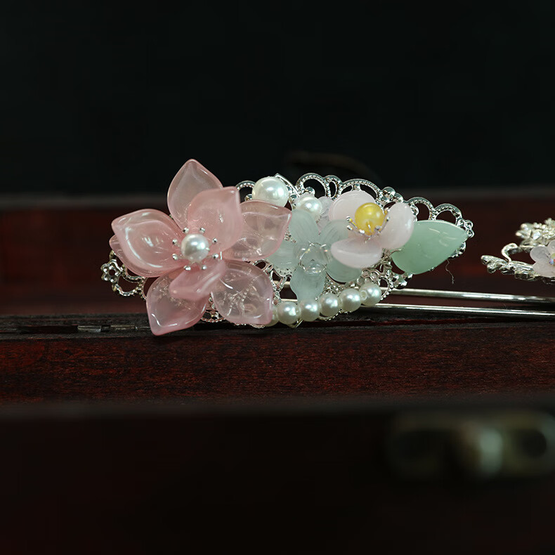 古风小清新发钗珍珠流苏公主步摇手工创意发饰古装配饰汉服发簪 一套2