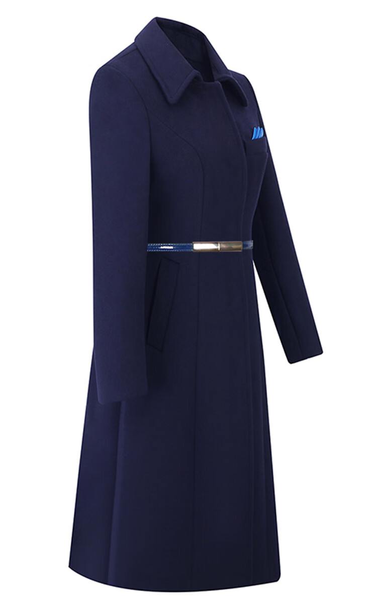 彤伊佳高级感职业毛呢大衣气质空姐制服羊毛呢子外套酒店前台案场客服