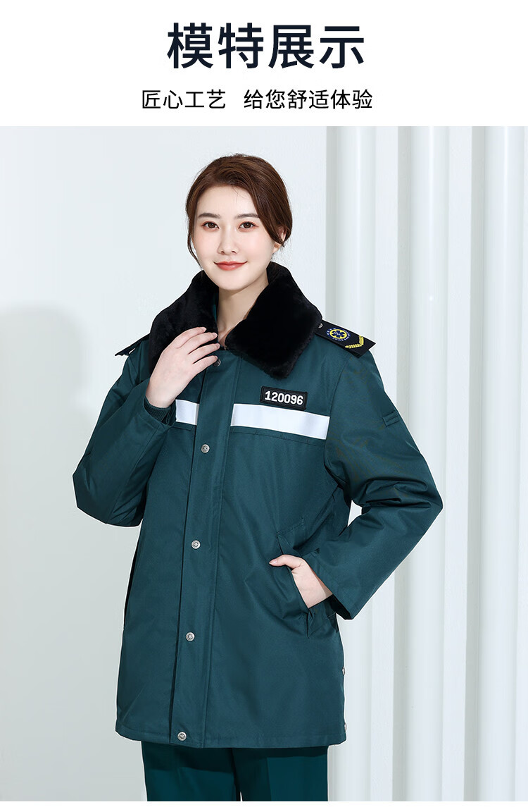 急诊科工作服120急救棉服羽绒服防寒长袖冬季棉袄保暖医护衣服 藏蓝色