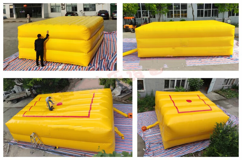 仓梵充气工地安全消防救生防护气垫网红桥蹦床馆气垫高空演习防摔气垫