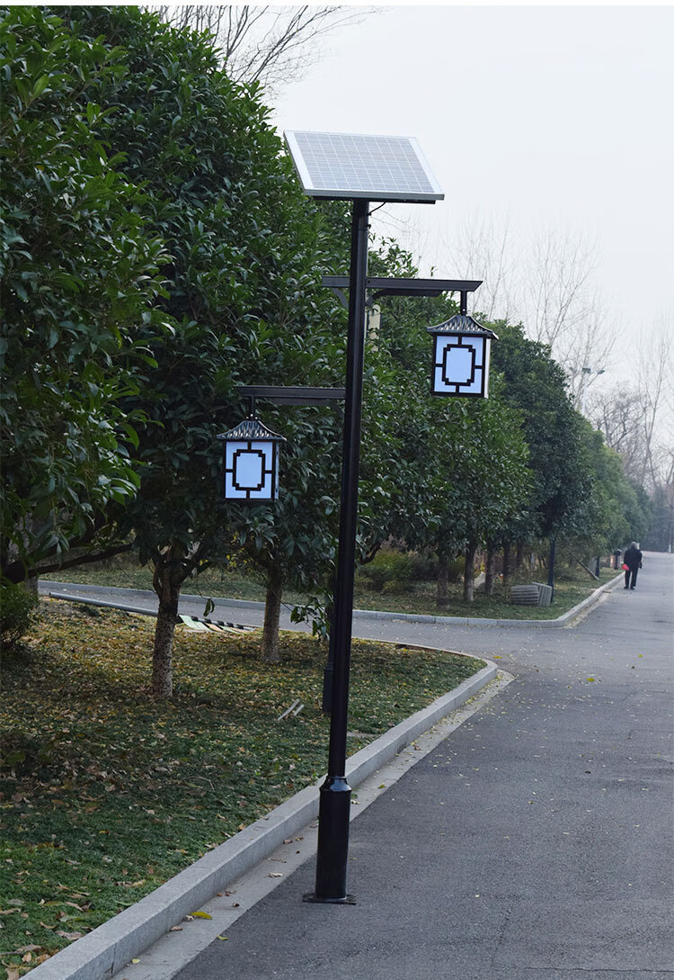 定制仿古庭院灯3米4米景观灯方形柱灯中式单双头led路灯户外灯杆 3.