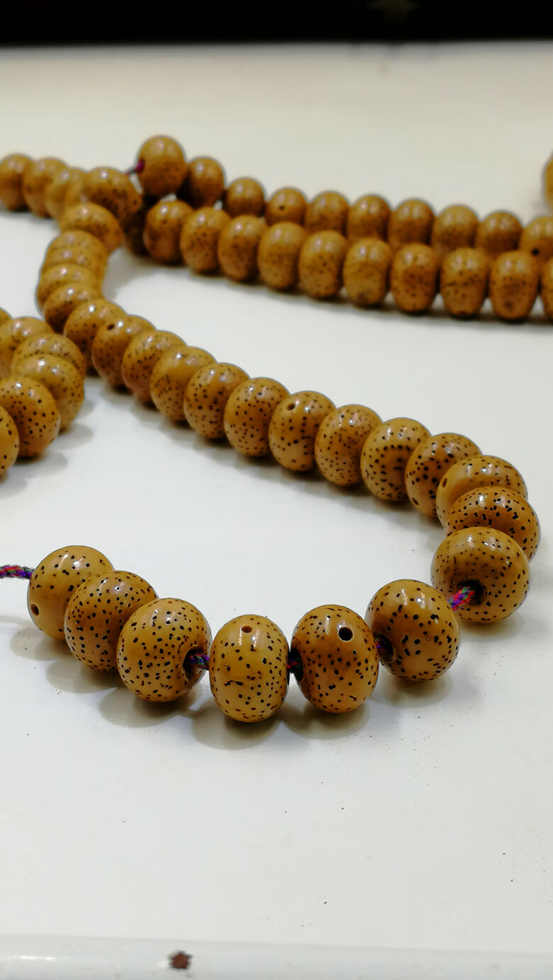 简时代 收藏级星月菩提素珠老籽陈籽星月菩提子项链男108颗正月佛珠