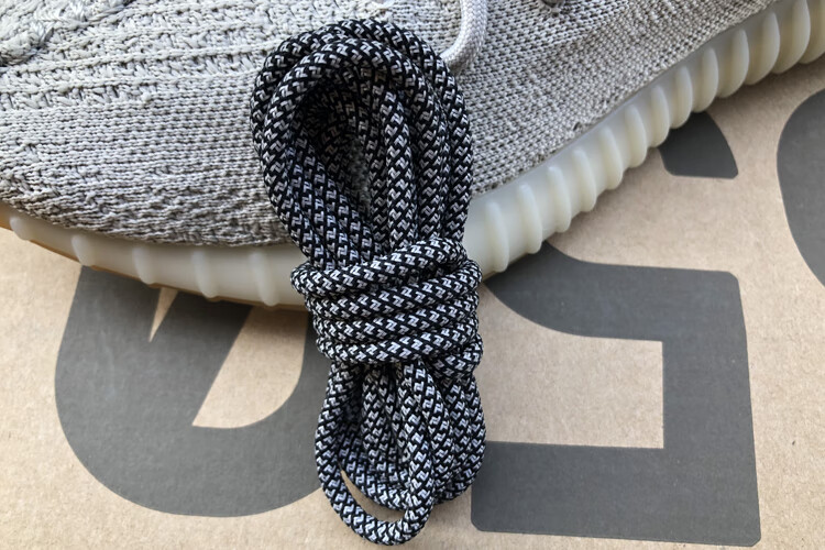 适配于阿·迪达斯椰子·350v2冰蓝鞋带满天星反光圆形鞋带芝麻布y